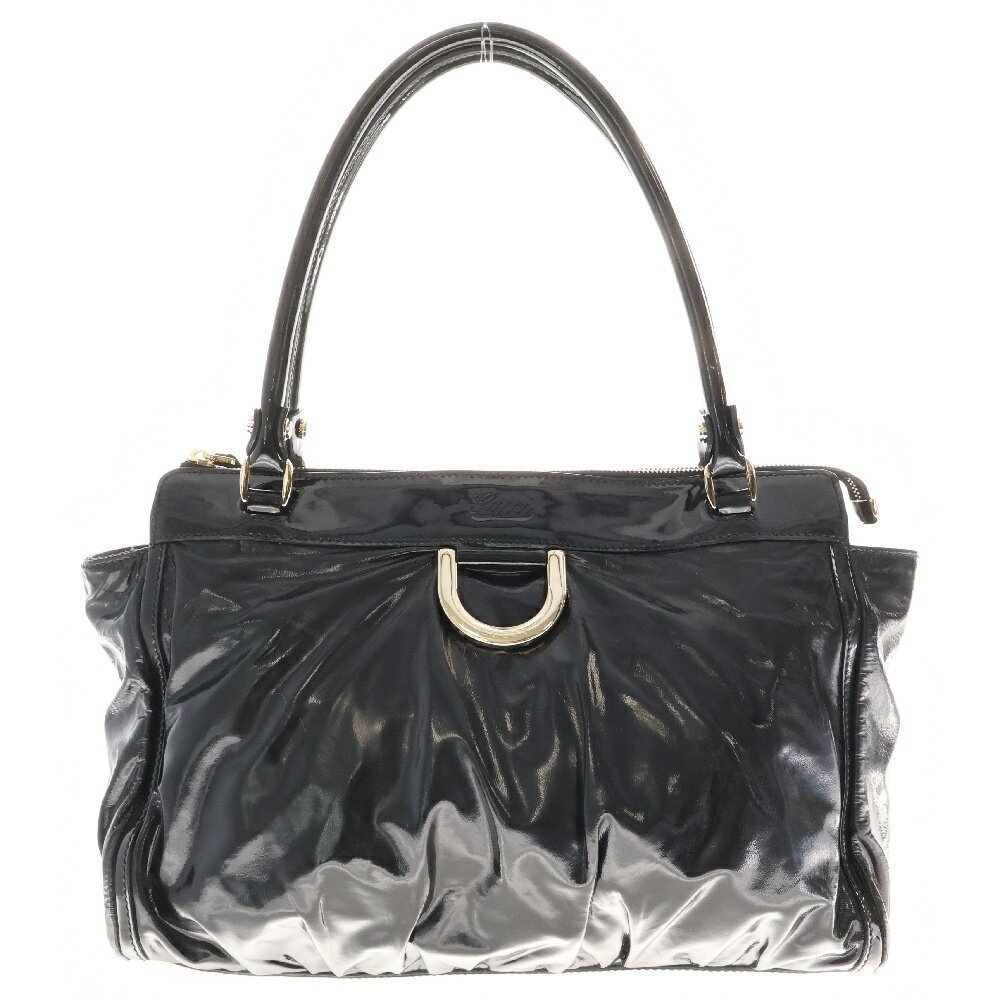 Gucci Patent Aby Tote Bag Black
